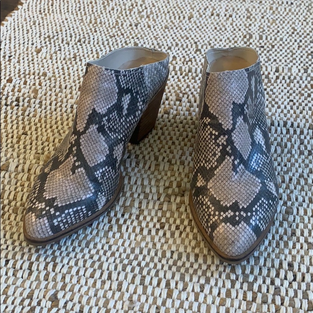 Dolce Vida snakeskin mules